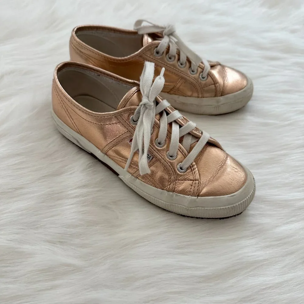 Superga Cotmetu Sneakers Tennis Shoes Rose Gold Metallic #S002HG0 - EU 36 / US 6